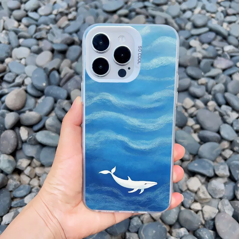 Ocean Dolphin Handyhülle für iPhone 17 16 15 11 14 Pro Max 13 12 Mini Pro Max 16 15 14 Plus Stoßfeste Laser-Handyrückseite – Detail 6
