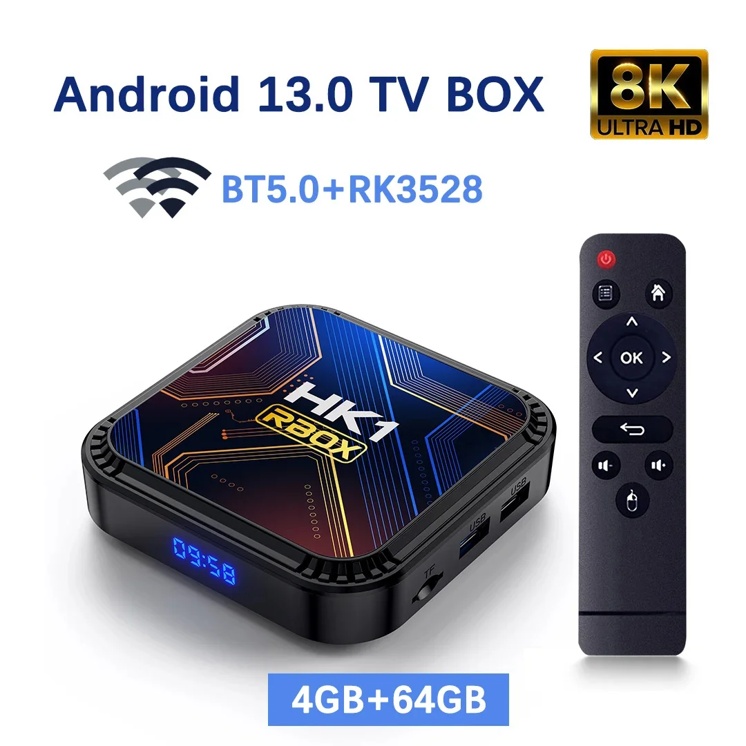 Android 13 Set Top Box RK3528 Quad Core Cortex A53 Wifi5 Dual Wifi Support 8K Video BT5.0+ 4K 3D Voice Media Player TV Box smart android tv box support 2 4g wifi tv receiver 4k hd digital video tv player easy installation