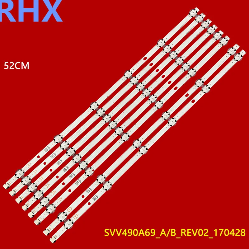 Kit Retroilluminazione A Led (8) Per Panasonic Btx-49Gx550B 49 V5863Dg Lt-49C890 Muslimsh A1 Muslimb Ves490Qnys-2D-N01 Muslimb