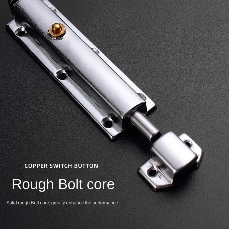 Description Picture 4 of item3/4inch Automatic Zinc Alloy Door Latch Barrel Bolt Hasp Stapler Gate Lock Safety Easy To Install for Bathroom Washroom