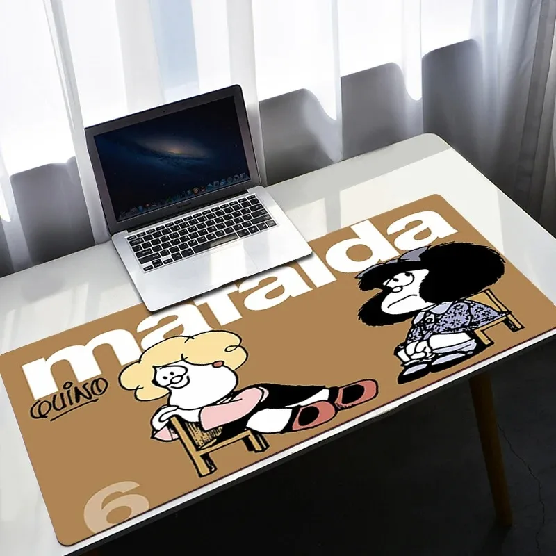 Mafalda Pc E-Sports Mouse Pad Gamer Computer Keyboard Desk Mats Home Office Decoration Accessories Non Slip Gaming Mousepads 3