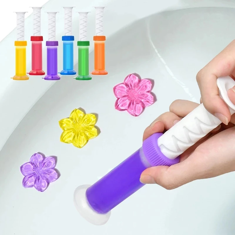Flower Aroma Toilet Cleaning Gel Toilet Deodorant Cleaner Aroma Removing Odor Cleaning Household 1 Pcs toilet cleaning tool