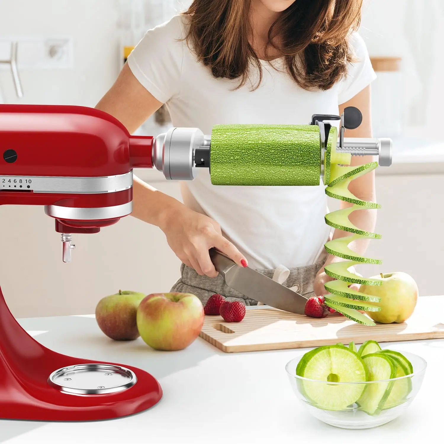 Spiralizer Attachment Compatible with KitchenAid Stand Mixer, Comes with  Peel, Core and Slice, Not KitchenAid Brand Spiralizer - AliExpress