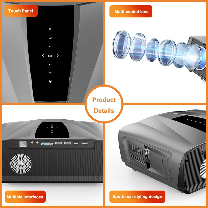 HOT 4k 15000 Lumens Full HD Projector with Laser Experience Home Theater Cinema Outdoor Movie Projectors for Smartphone