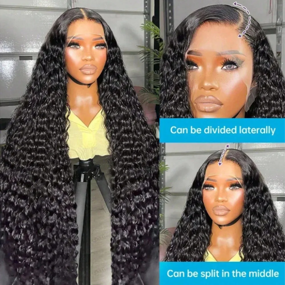 36 Inch 250% Density Brazilian Virgin Human Hair Jerry Curly Lace Front Wigs 13x6 Transparent HD 13x4 Lace Frontal Wigs