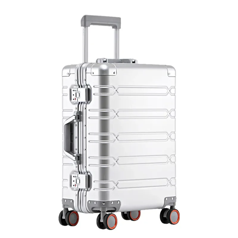 Suitcase Trolley Luggage bag Aluminum-magnesium alloy Travel Suitcase Rolling Luggage 20/24/29 inch Carry-On Cabin Trolley