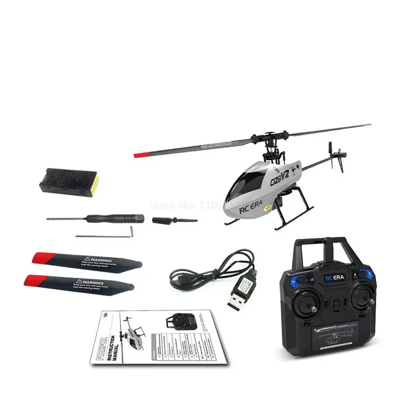 Four Channel Aircraft Model C129v2 Helicopter Single Blade No Aileron Pneumatic Stunt Remote Control Aircraft Boy Toy Gift 6