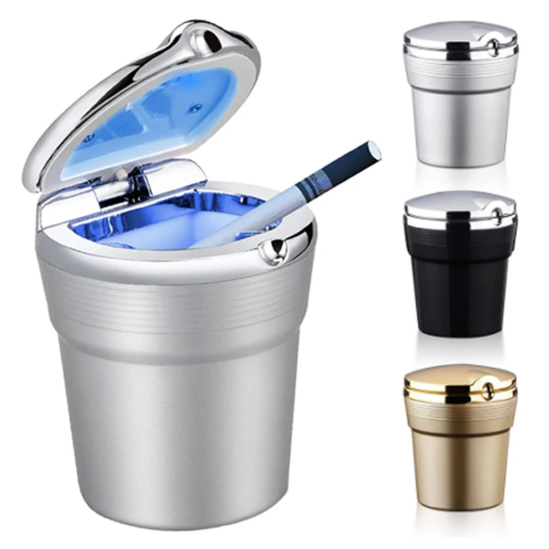

LED Car Ashtray With Cover Creative Personality Multifunction Car Interior Styling Decor Supplies Auto Interior Accessories 1PC