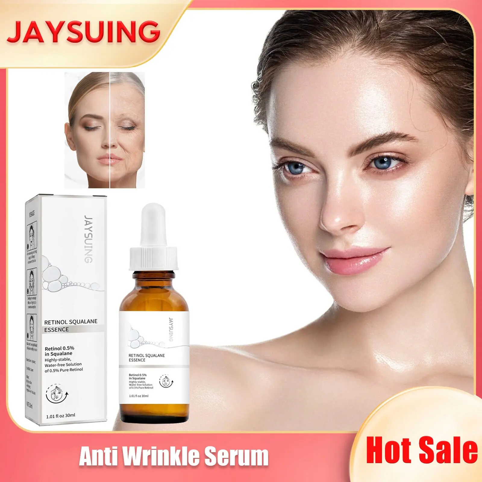 Anti Aging Essence Remove Wrinkle Firming Lifting Correct Chloasma Relieving Dryness Fade Fine Line Retinol Moisturizer Serum