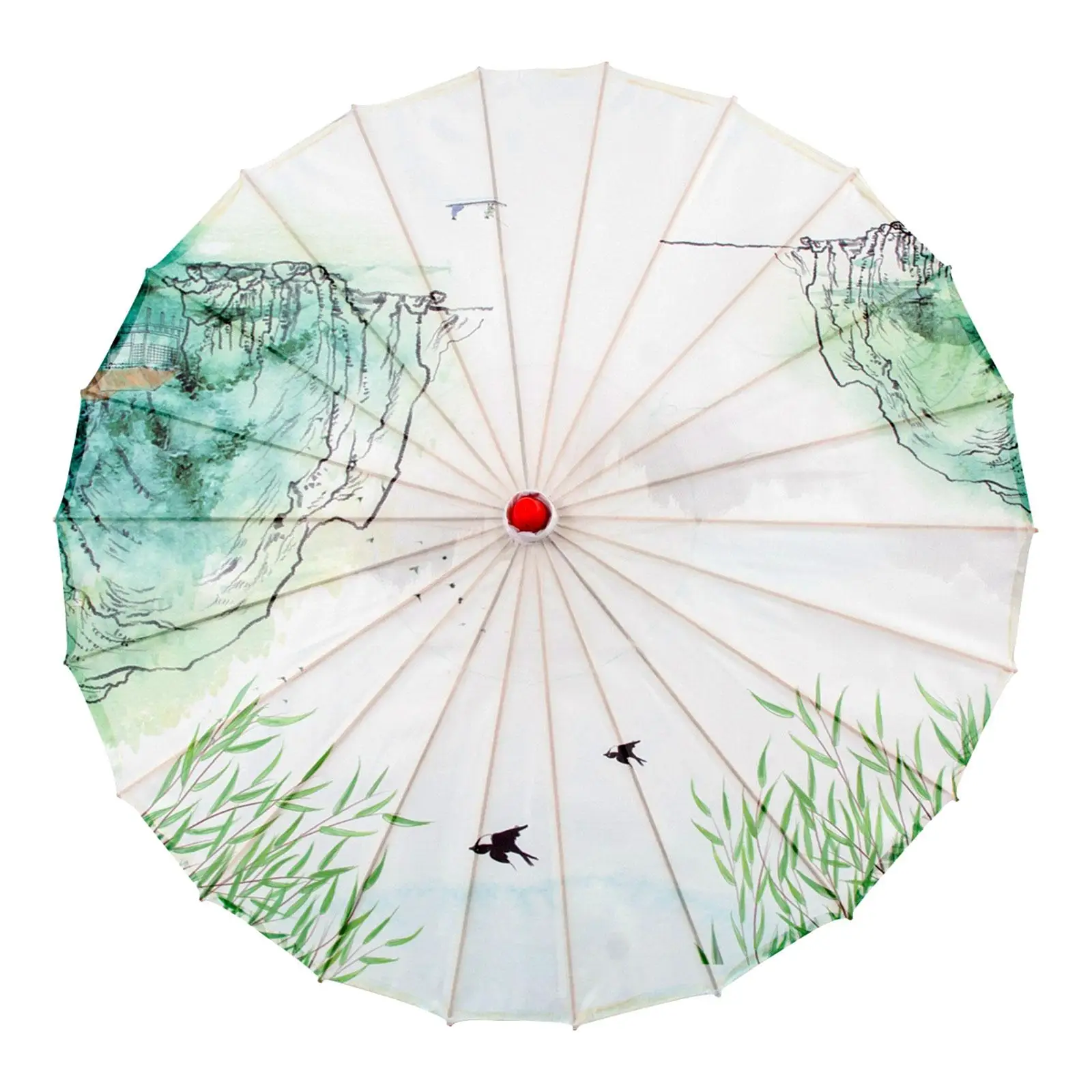 Parapluie Japonais En Papier Huilé 84 Cm - Parasol Oriental Fait Main, Décoratif Pour Photos, Mariages, Cosplay