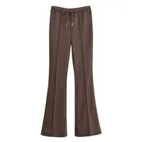 Women's Hooded Zip Up Cropped Jacket and Drawstring Flared Pants Set Cozy and Stylish for Daily and Sporty Looks - Image 4