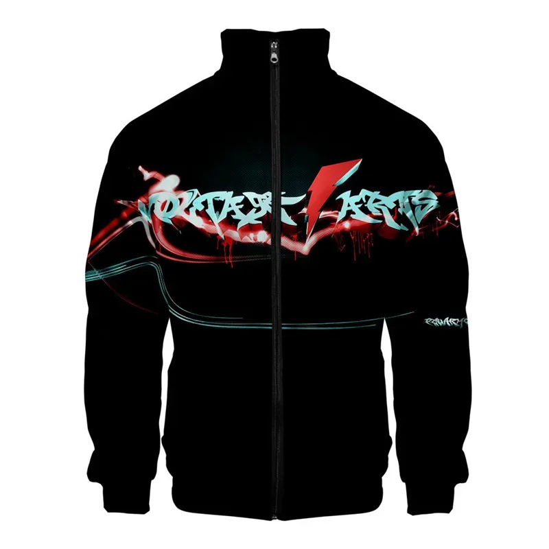 Chaqueta con estampado 3D de graffiti de colores a la moda para hombre, abrigo de manga larga con patrón de hip hop, chaqueta holgada de calle de otoño, chaquetas con cremallera para niños