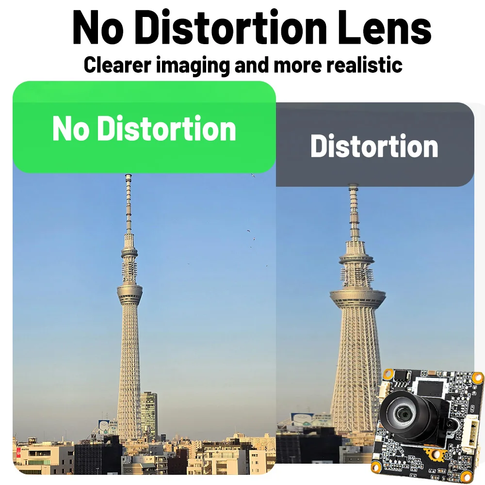 RTMP IP Camera Module 5MP 30FPS IMX335 CMOS With No Distortion Lens Provide SDK