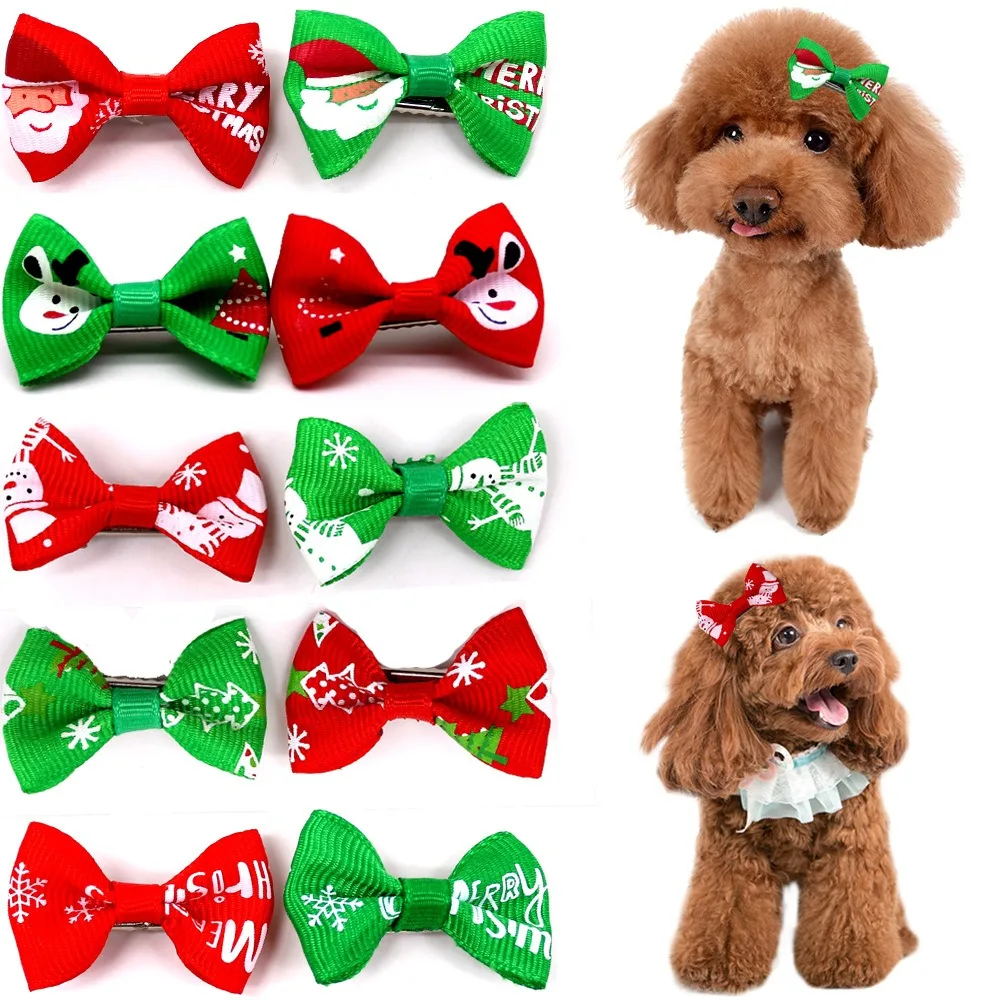 Small Dogs Christmas Accessories Clothespin Hair Christmas Dog Dog