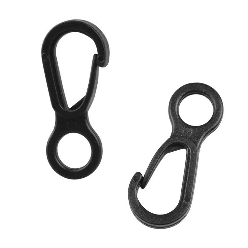 10pcs Plastic Clip Hook Camping Carabiner Buckle Outdoor Tent Accessories Multifunction Hook Camping Equipment