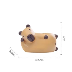Charming Capybara Resin Planter - Playful Desktop and Garden Decor (B)