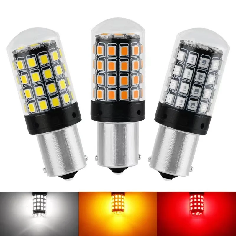 3157 LED 전구 54smd Canbus 램프 역방향 방향 지시등, 1156 BA15S P21W BAU15S PY21W 7440 W21W P21/5W 1157 BAY15D 7443, 1 개