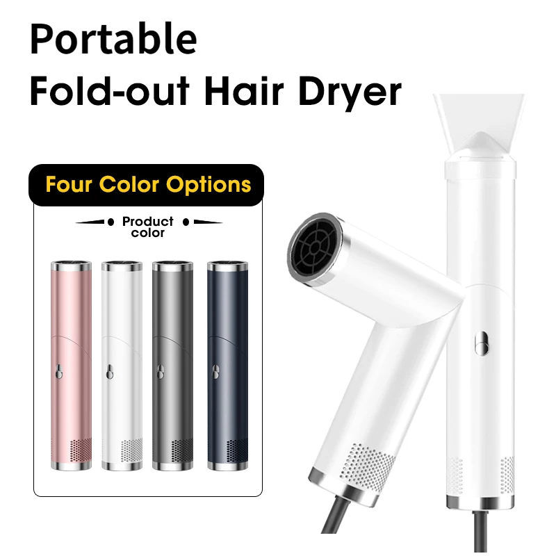 

Portable Folding Hair Dryers Quick Dry 1000W Strong Wind Low Noise Constant Temperature High Speed Negative Ions Hair Dryers