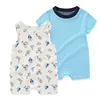 2 Pieces Cotton New Born Baby Girl Clothes Flower 0-12M Cartoon Unisex Sleeveless Baby Boy Clothes Summer Print 4