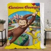 Curious George Blanket Bed Blankets & Throws Luxury Bedding Beach Towel Interior for Home Knitted Plaid Throw Knee Fluffy Soft & 2