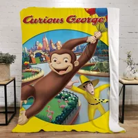 Curious George Blanket Bed Blankets & Throws Luxury Bedding Beach Towel Interior for Home Knitted Plaid Throw Knee Fluffy Soft & 2