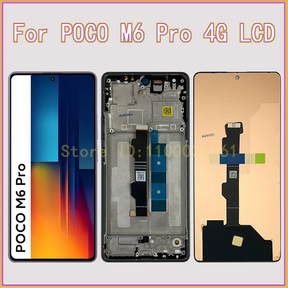 40700 - DISPLAY LCD PER XIAOMI POCO M6 PRO 4G VIOLA CON FRAME 5600020N6P00 - SERVICE PACK - XIAOMI - 5600020N6P00