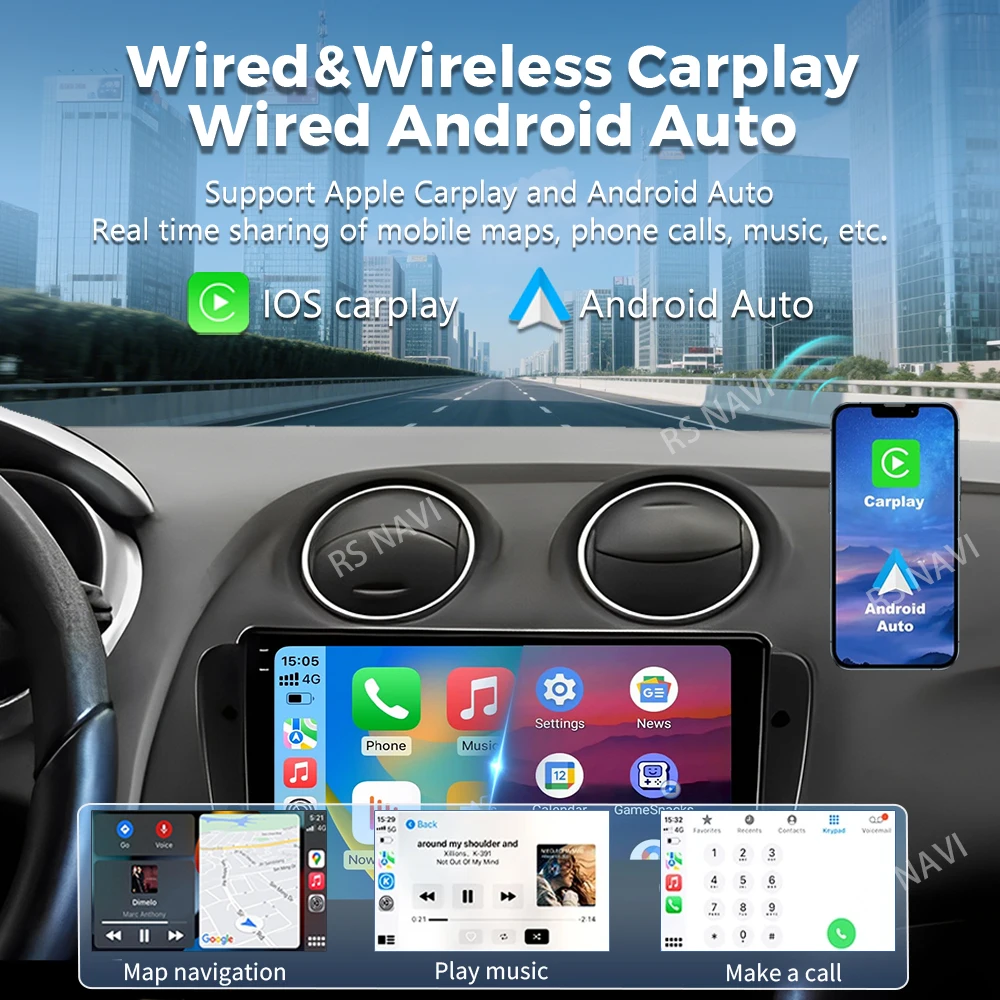 Radio Multimedia para Auto con Android 16 para SEAT Ibiza 6J IV 4 2008-2015, Pantalla QLED 2K, Reproductor de Video, GPS, Voz AI, CarPlay 4