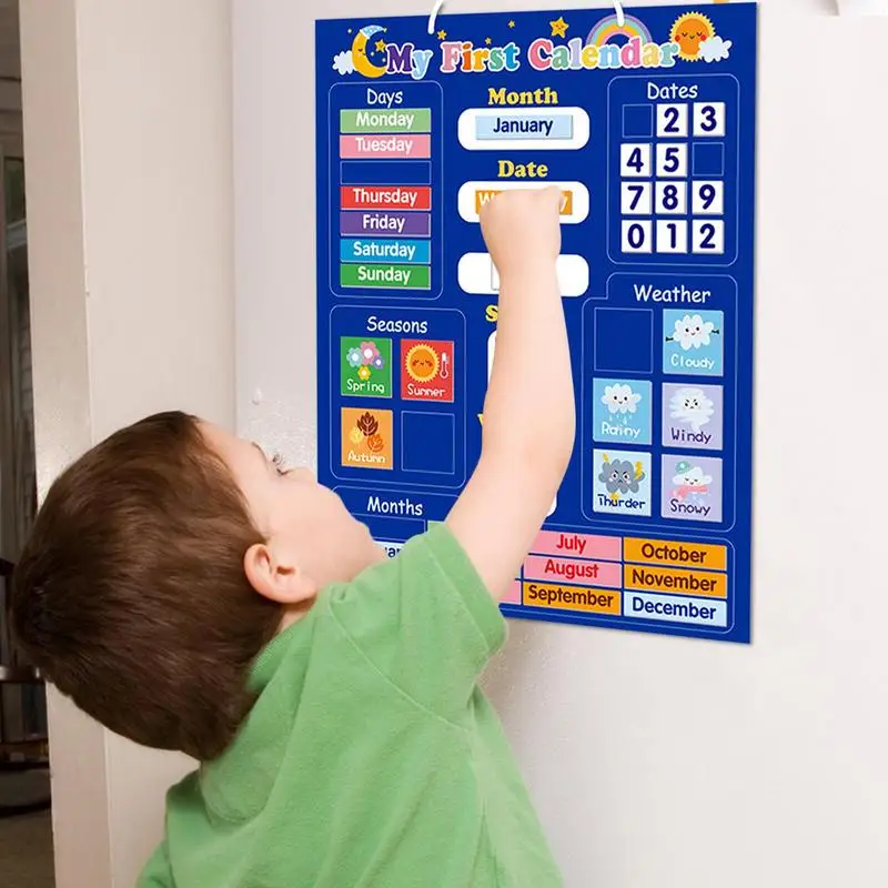 Magnetic Calendar for Kids Classroom Preschool Time Center