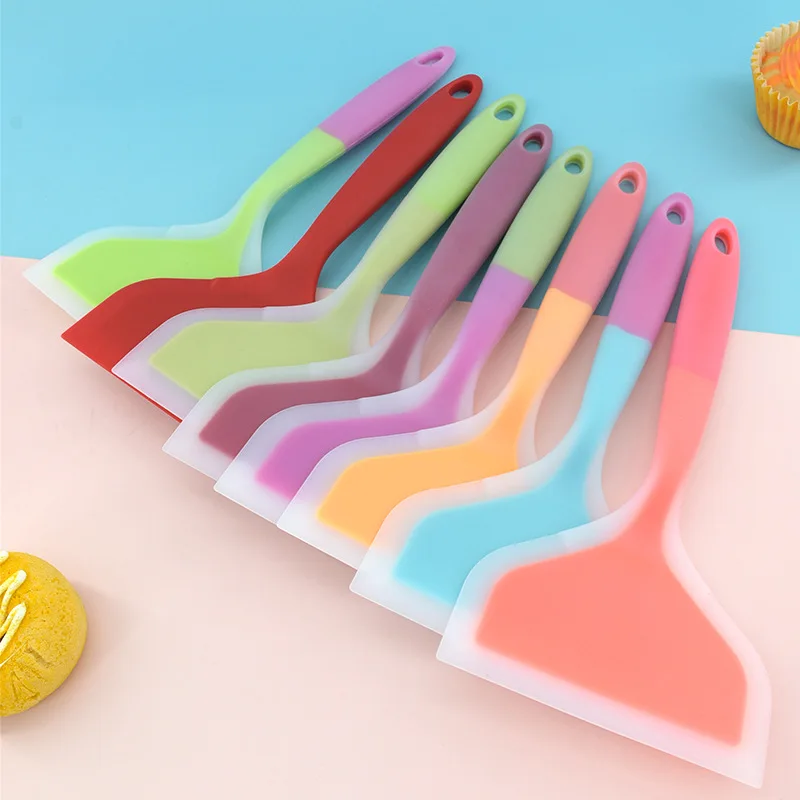 Silicone Spatula Silicone Scraper Kitchen Spatula Silicone Cookware Non-stick Pan Wide Mouth Yuzi Burning Silicone Spatula Fried Egg Pancake Kitchen Accessories
