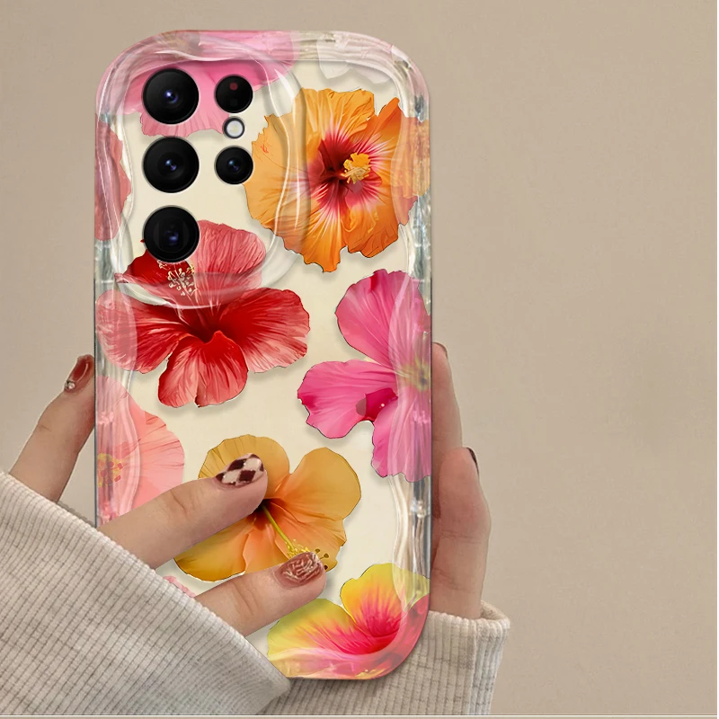Realistic Red Sakura Clear Phone Case