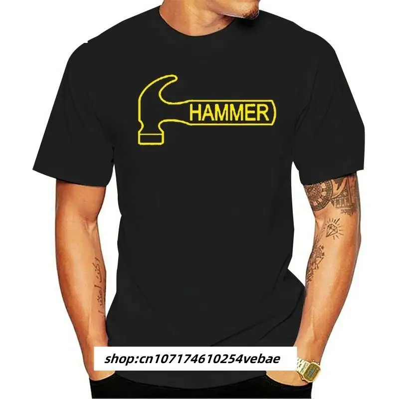 Мужская футболка для боулинга Hammer 100%, черная, оранжевая