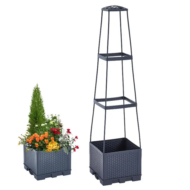 

Climbing Plant Trellis Tomato Plant Support Cages Self-Watering Planter Boxes Outdoor Raised plant Trellis with Water Reservoir