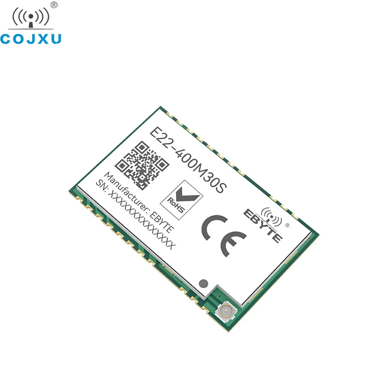 Wireless Module 433MHz LoRaWAN SX1268 32M High-Precision TCXO Wireless LoRa Module SPI SMD 30dBm 12km IPEX Stamp Hole Cojxu E22-400M30S Module