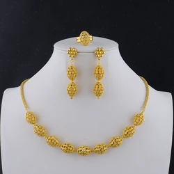 Luxury Jewelry Set for Women: Necklace, Earrings & Rings - Bridal & Party Accessories Wholesale (Necklace 48cm)
