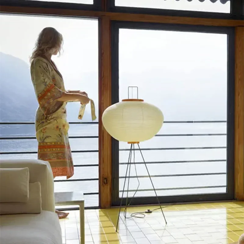 Akari 10A Floor Lamp Japanese paper floor white minimalist led desktop decorative villa art room corner studio