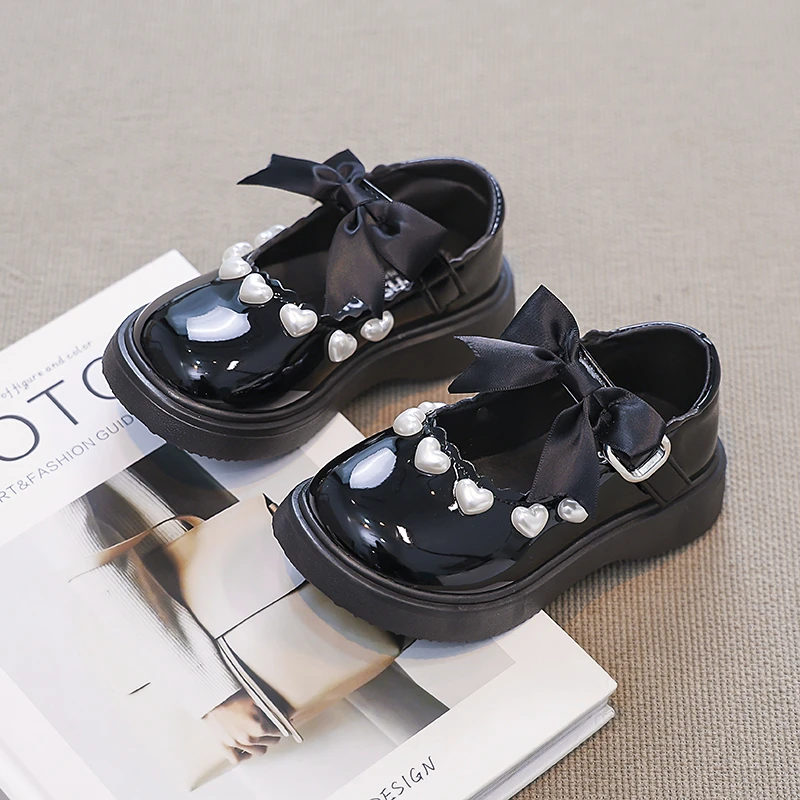 Leather Kids Shoes for Girls Soft Sole Classic Flats