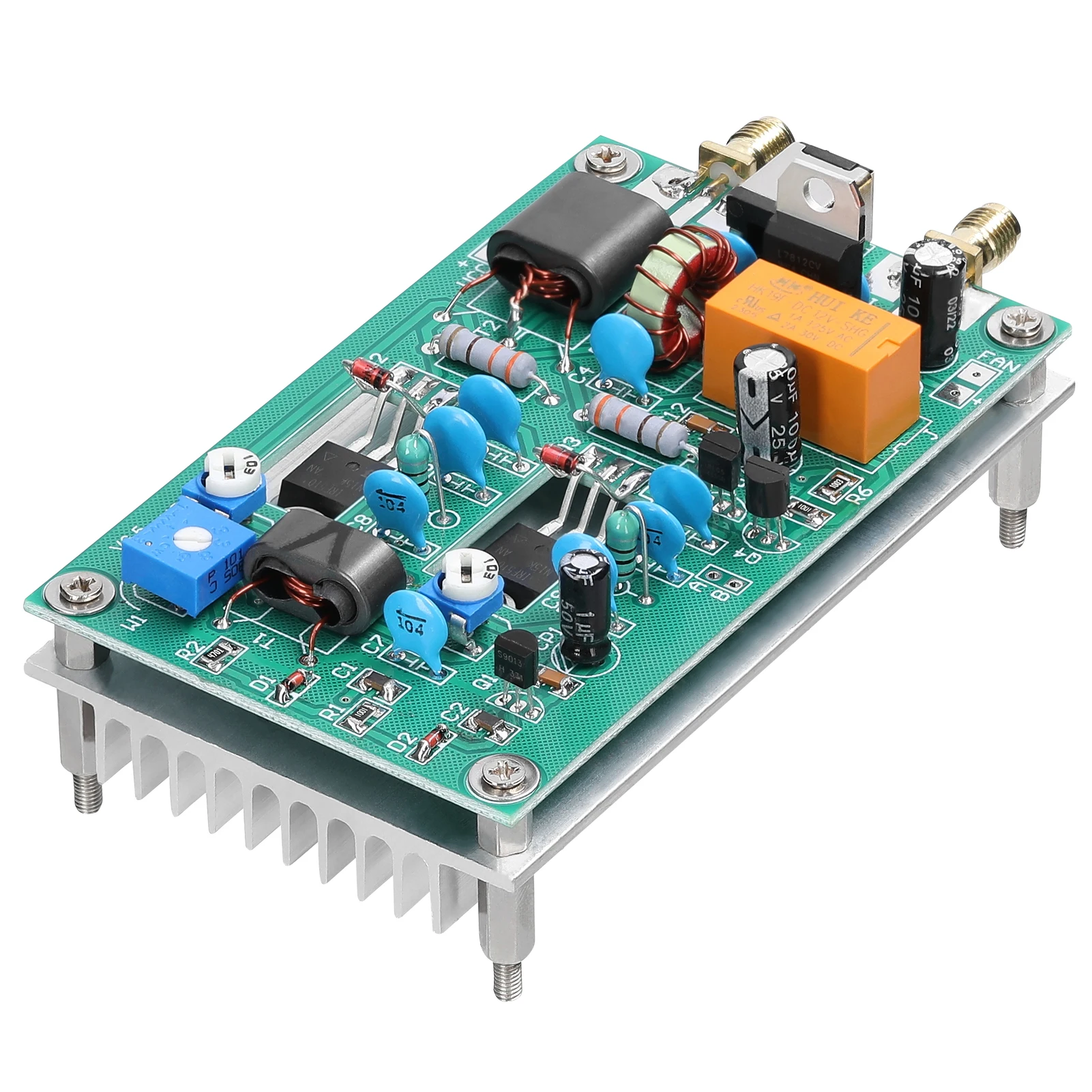 Shortwave Power Amplifier Board 30W 3-28MHz Shortwave Power Amplifier Board CW SSB Linear High Frequency Power Amplifier Finished Board