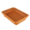 Plastic Imitation Rattan Woven Serving Baskets for Bread Fruit Vegetables Restaurant Serving Tabletop Display rattan basket 5