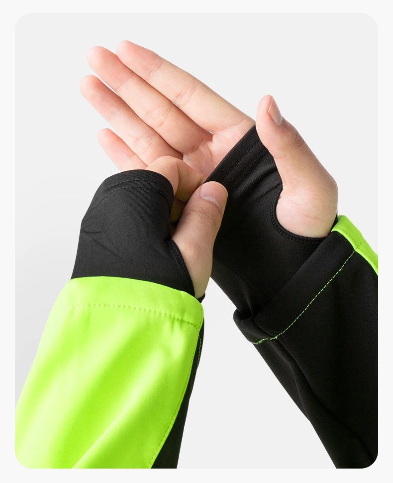 ROCKBROS Herbst Winter Radfahren Kleidung Sets Dicke Thermische Winddicht Jersey Outdoor Sport Jacke Hose Fleece Anzug Sportswear – Detail 9