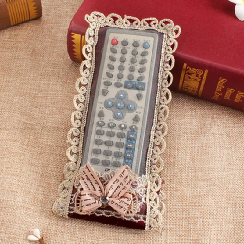 Remote Control Covers Multi-functional TV Air Conditioner Europe Modern Household Lace Floral Dust-proof Cover