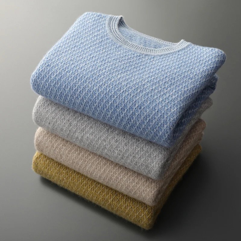 100% Cashmere Sweater With Seven Needle Thick Pattern, Versatile And Fashionable Temperament, Men's Sweater 6