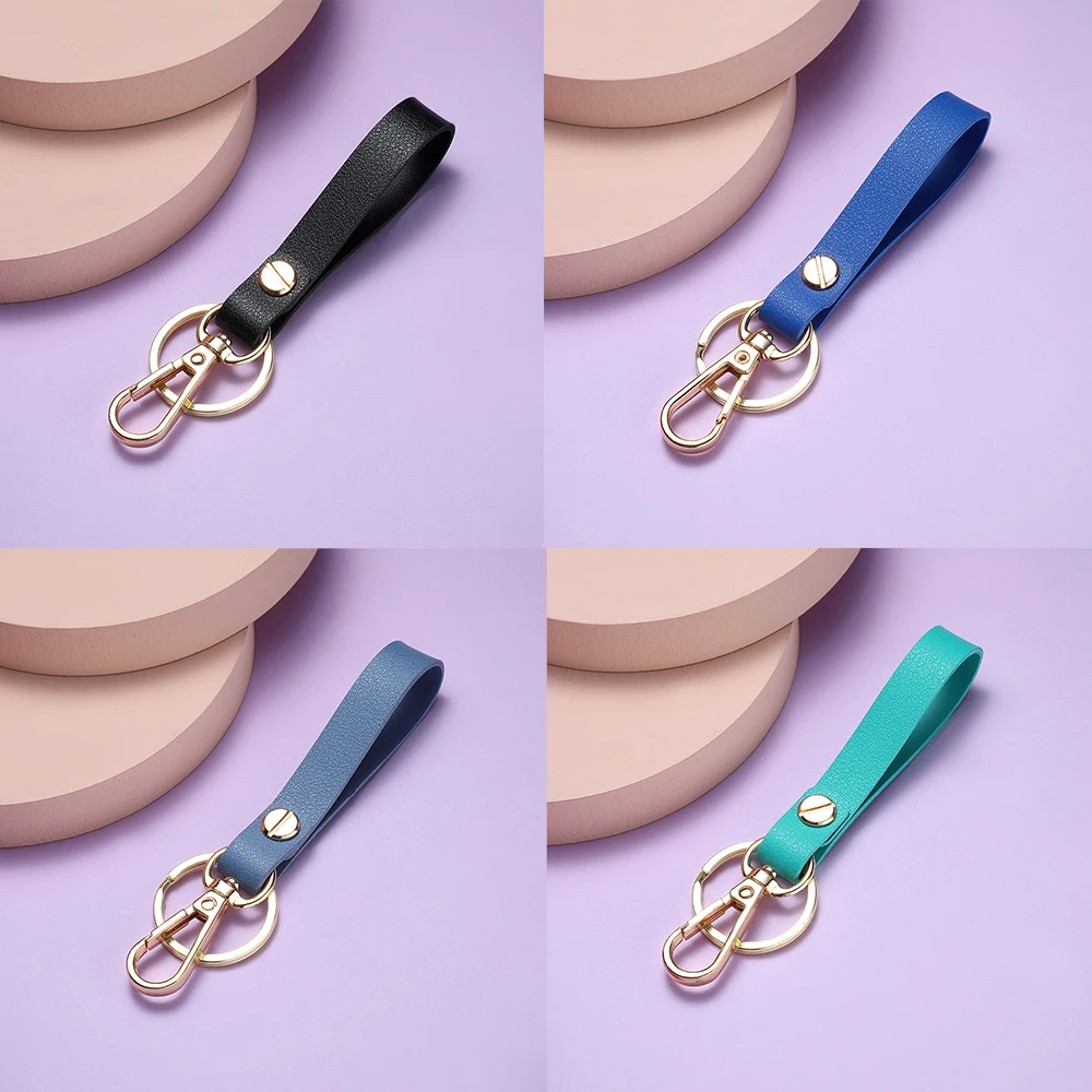 ASLSAWCreativeSimplicityPUKeychainDogBuckleKeyRingLeatherCarLanyardPackageBoutique