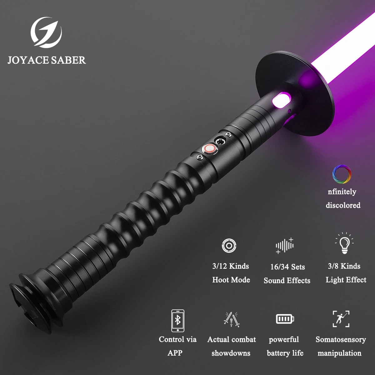 

JOYACESaber Metal Pixel Lightsaber KATANA Sensitive Smooth Swing RGB Light Saber Heavy Dueling with Bluetooth Laser Sword Toys