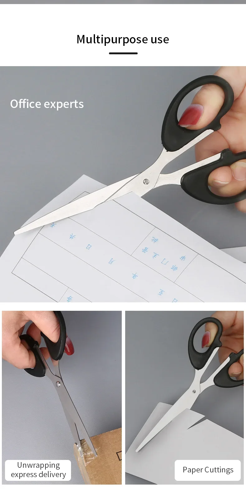 Multi-purpose office stainless steel scissors Household Kitchen Stainless Steel Scissors Student Diy Paper Cuttings Knife - 5