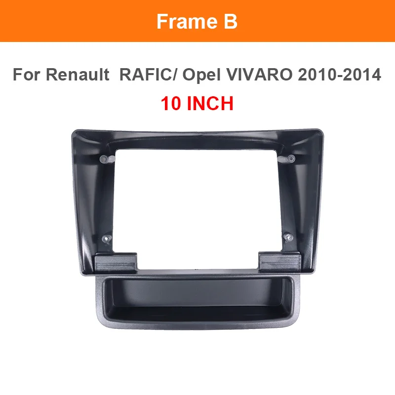 Adaptateur De Fascia De Cadre De Voiture, Kit De Panneau De Montage De Tableau De Bord Radio Android Pour Nissan Primastar Opel Vivaro Renault Trafic 2001-2010