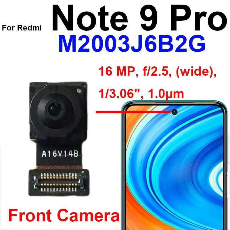 Tapa Trasera Para Xiaomi Redmi Note 9 Pro M2003J6B2G Negro