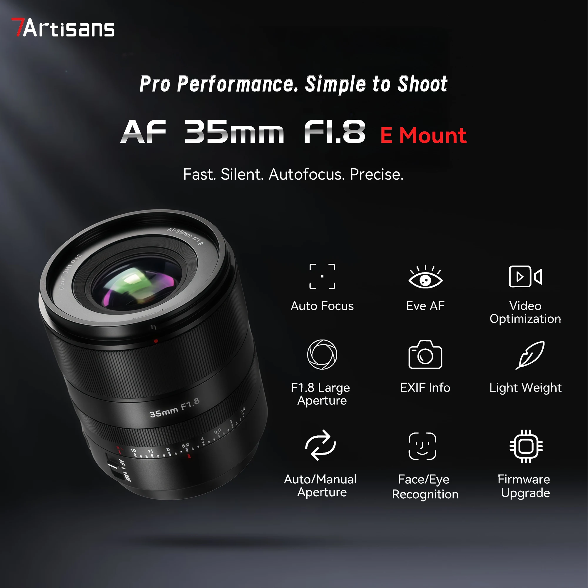 عدسة 7artisans 35mm F1.8 سوني/نيكون/لوميكس