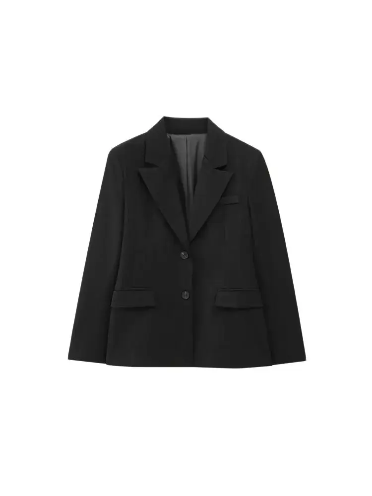 معطف نسائي أنيق من Peplum مع زر أمامي وأكمام طويلة...