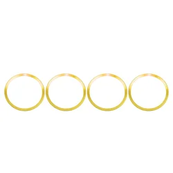 Elegant Car Wheel Rim Center Cap Hub Rings Decoration (Gold)
