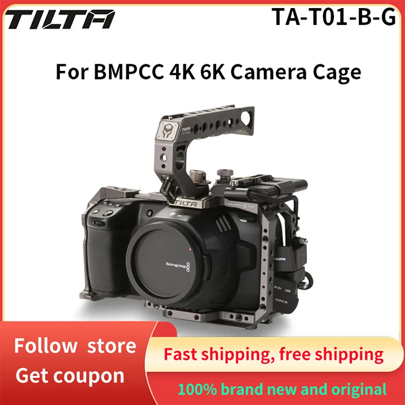 TILTATAT01FullCameraCageBasicKitTiltaGrayBlackforBMPCC4K
